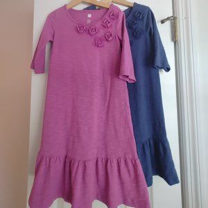 Two Tea Collection Appliqué Dresses, size 7